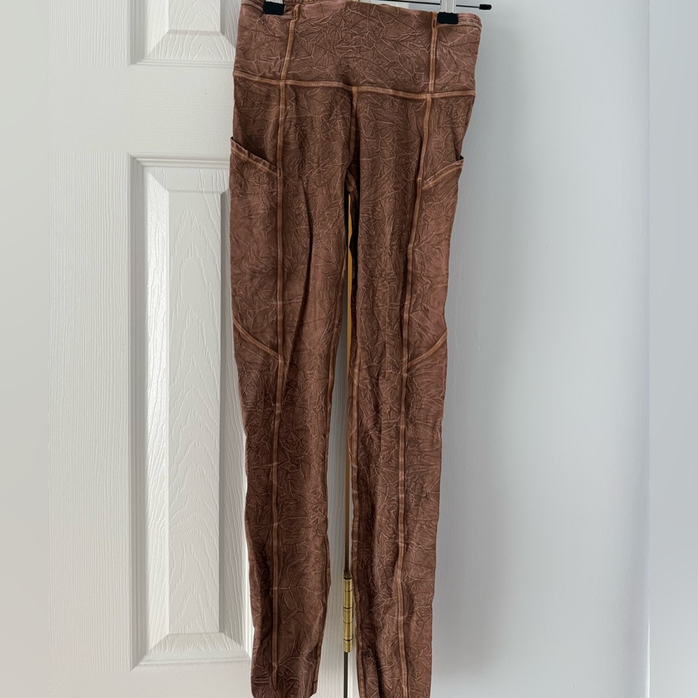 Lululemon Wunder Under Leggings Size 4 Brown Forest